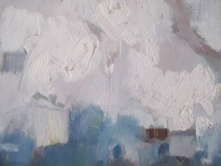 Original Expressionism Landscape Painting by Sylvia Baldeva