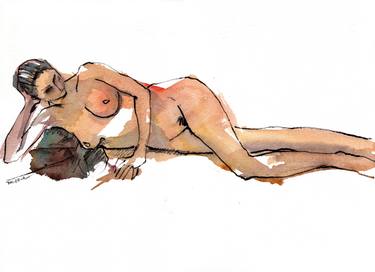 Original Expressionism Nude Drawings by Sylvia Baldeva