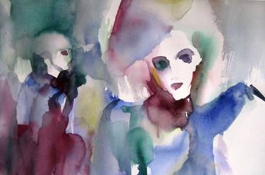 Print of Expressionism People Paintings by Sylvia Baldeva