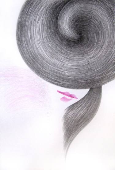 Spiral hair - pencil & watercolor thumb