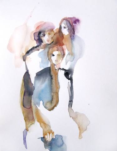 Print of Expressionism People Paintings by Sylvia Baldeva