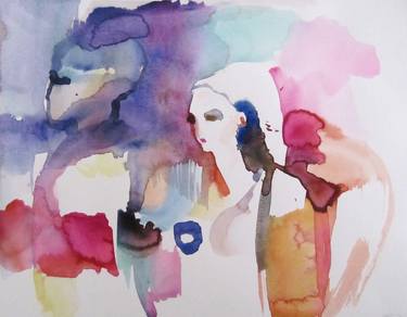 Print of Abstract Expressionism People Paintings by Sylvia Baldeva
