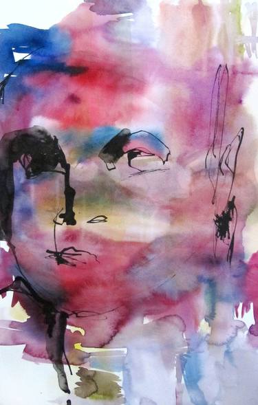 Print of Abstract Expressionism People Paintings by Sylvia Baldeva