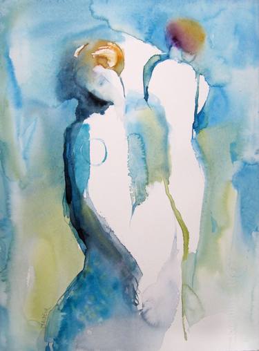 Print of Abstract Women Paintings by Sylvia Baldeva