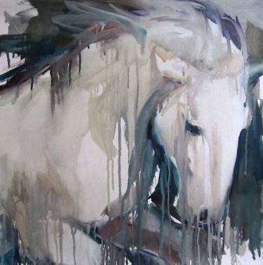 Galloping horse - oil on canvas thumb