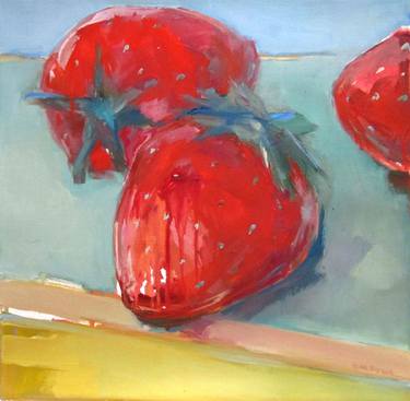 Strawberries - oil on canvas thumb
