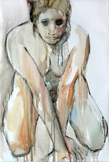 Print of Expressionism Nude Paintings by Sylvia Baldeva