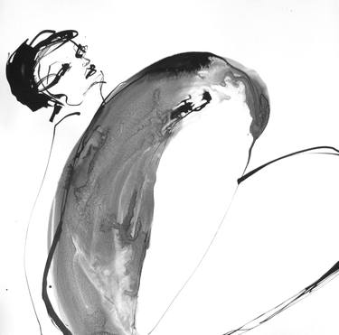 Print of Abstract Women Drawings by Sylvia Baldeva