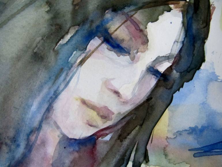 Original Expressionism Women Painting by Sylvia Baldeva