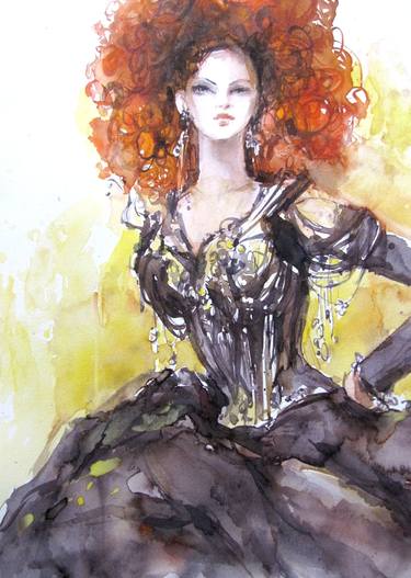 Print of Expressionism Fashion Paintings by Sylvia Baldeva