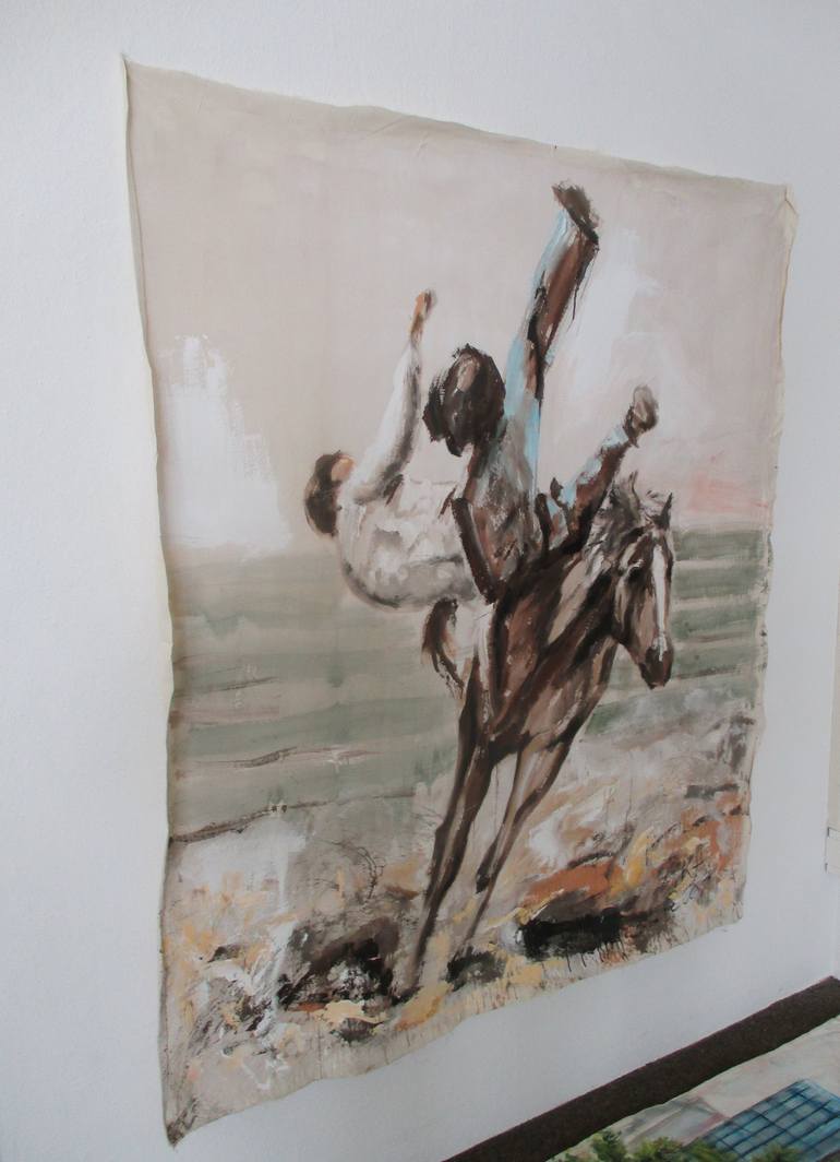 Original Contemporary Horse Painting by Michael Karl Harms