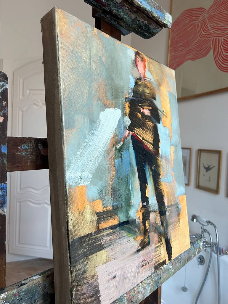 Original Impressionism People Painting by Fanny Nushka