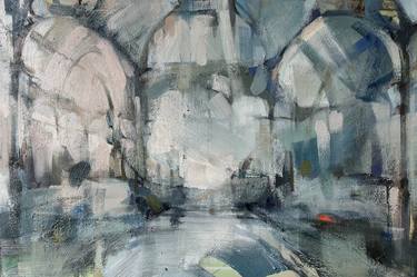 Original Abstract Expressionism Architecture Paintings by Fanny Nushka