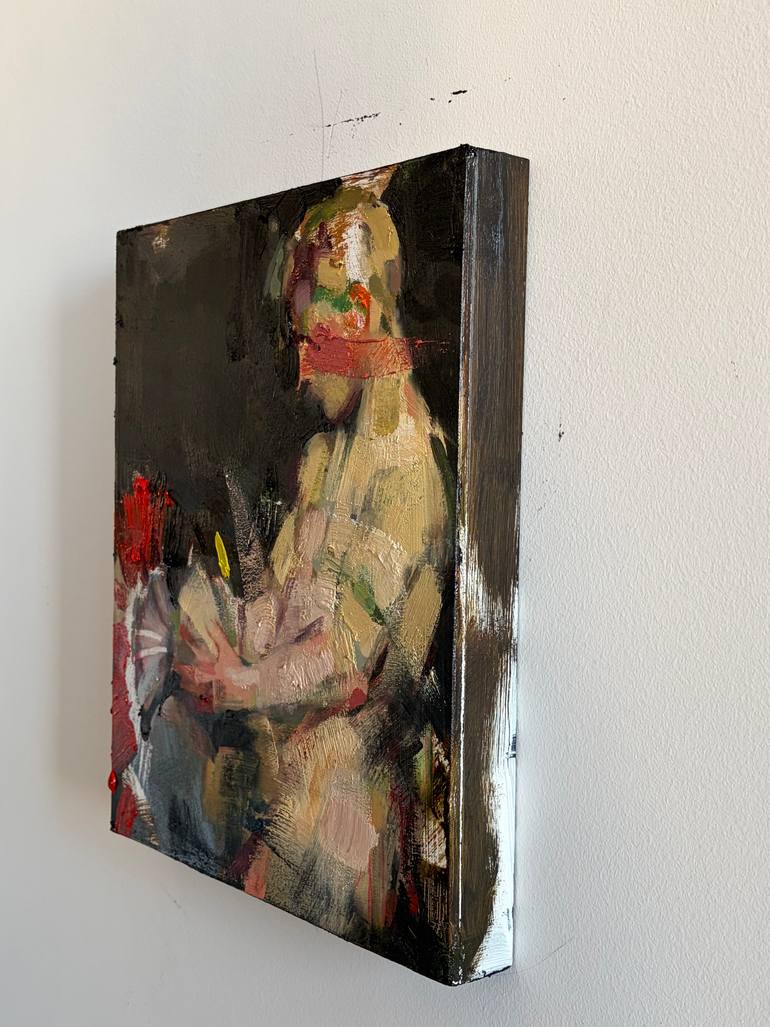 Original Abstract Expressionism Men Painting by Fanny Nushka