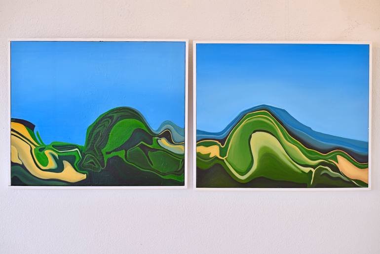 Original Abstract Landscape Painting by Nina Beslic