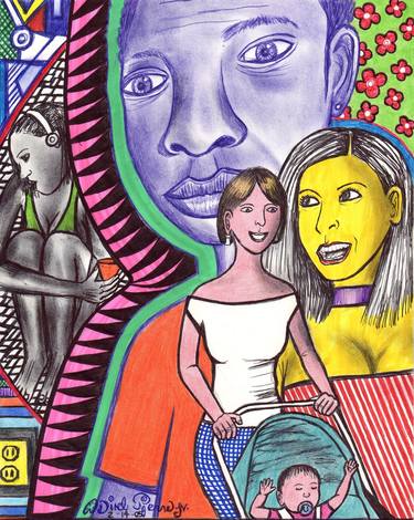 Original People Drawing by odinel pierre  junior