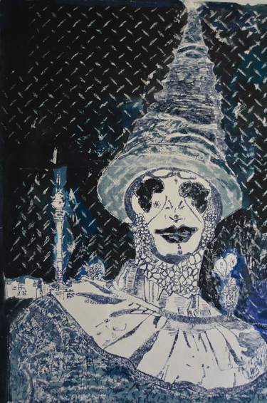 The Harlequin: Sapphire monotype - Limited Edition of 1 thumb