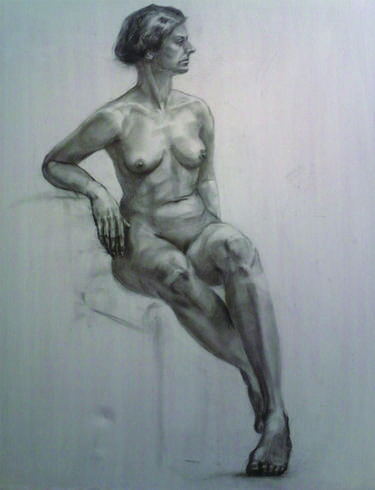 Original Fine Art Nude Drawings by Ieva Marta