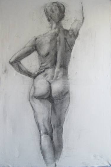 Original Figurative Nude Drawings by Ieva Marta