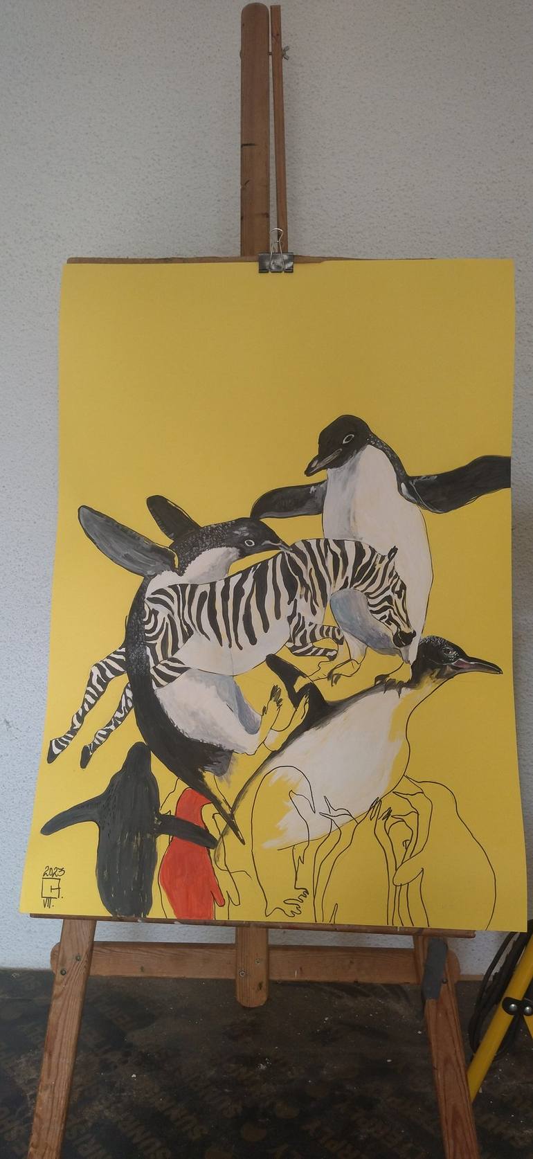 Original Contemporary Animal Drawing by Olga Gál