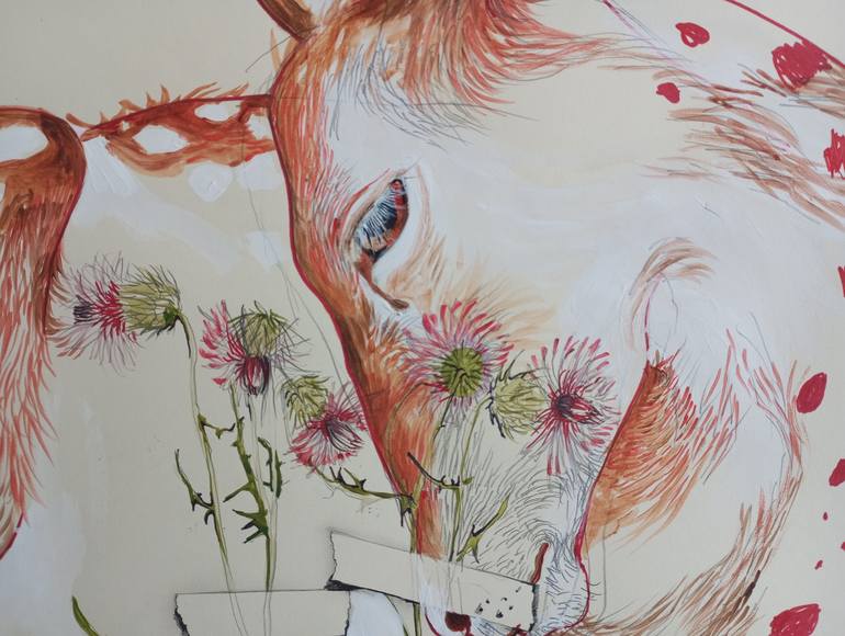 Original Expressionism Animal Mixed Media by Olga Gál