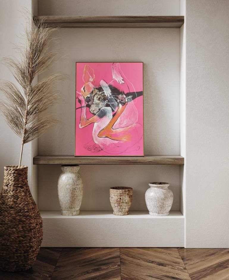 Original Expressionism Animal Mixed Media by Olga Gál