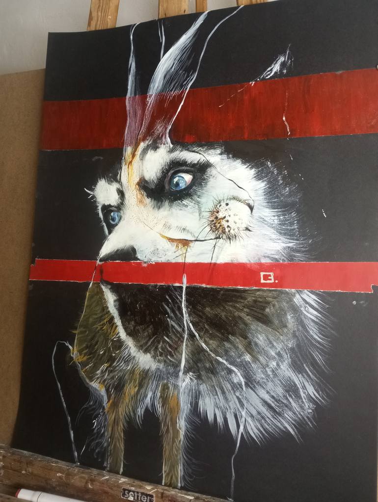 Original Expressionism Animal Mixed Media by Olga Gál