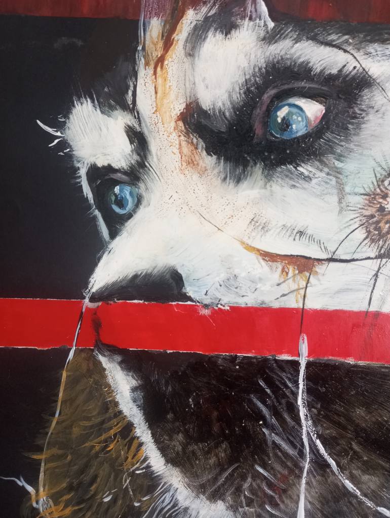 Original Expressionism Animal Mixed Media by Olga Gál