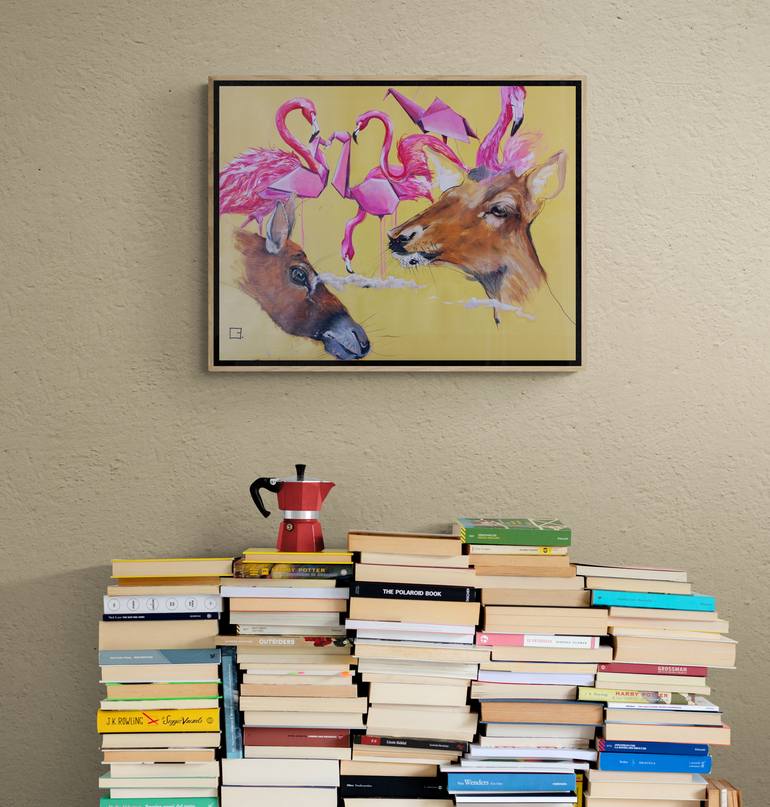 Original Contemporary Animal Mixed Media by Olga Gál