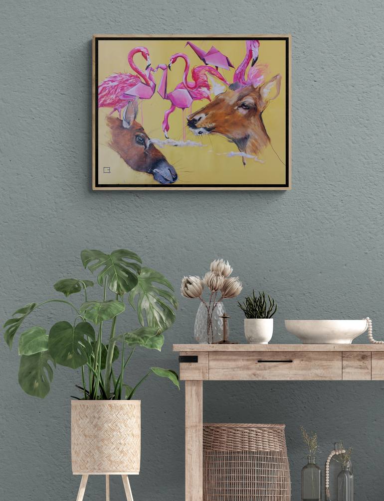 Original Contemporary Animal Mixed Media by Olga Gál