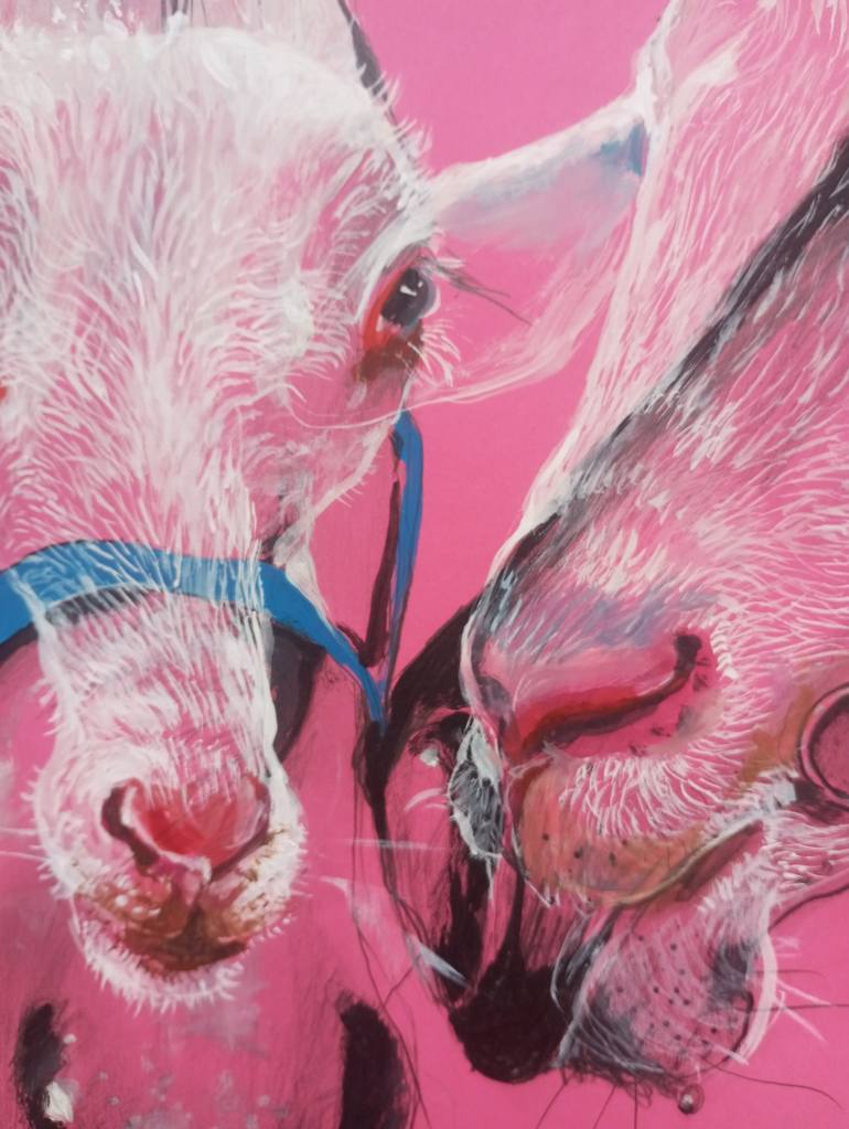 Original Expressionism Animal Mixed Media by Olga Gál