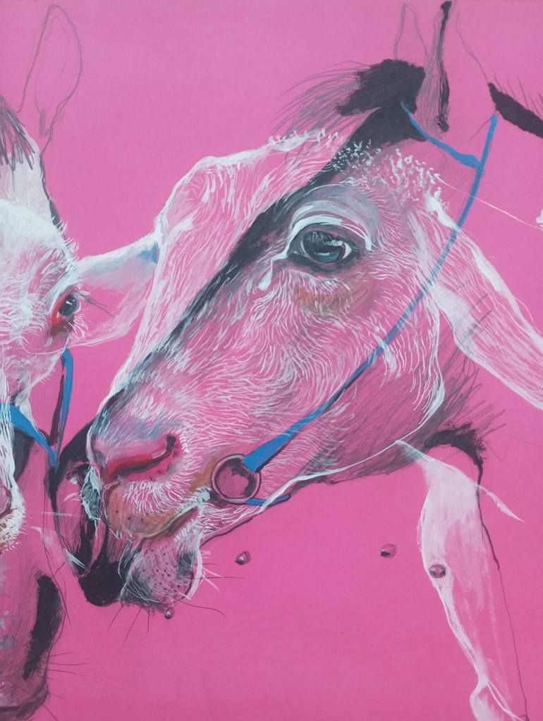 Original Expressionism Animal Mixed Media by Olga Gál