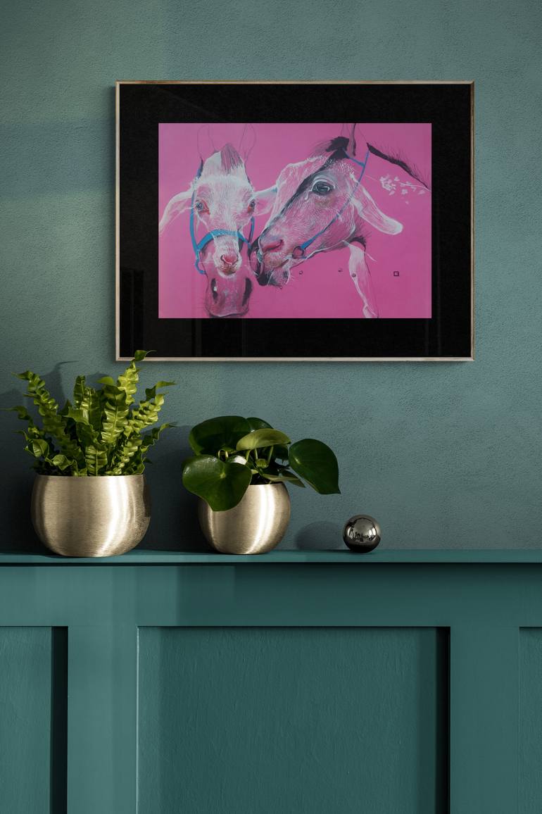 Original Expressionism Animal Mixed Media by Olga Gál