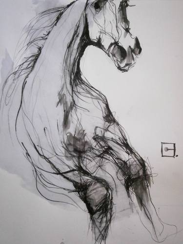 Original Expressionism Animal Drawings by Olga Gál