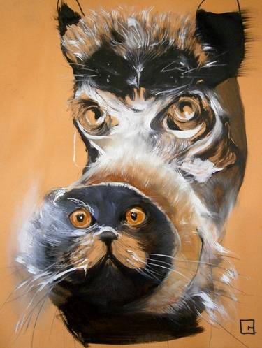 Original Expressionism Animal Paintings by Olga Gál