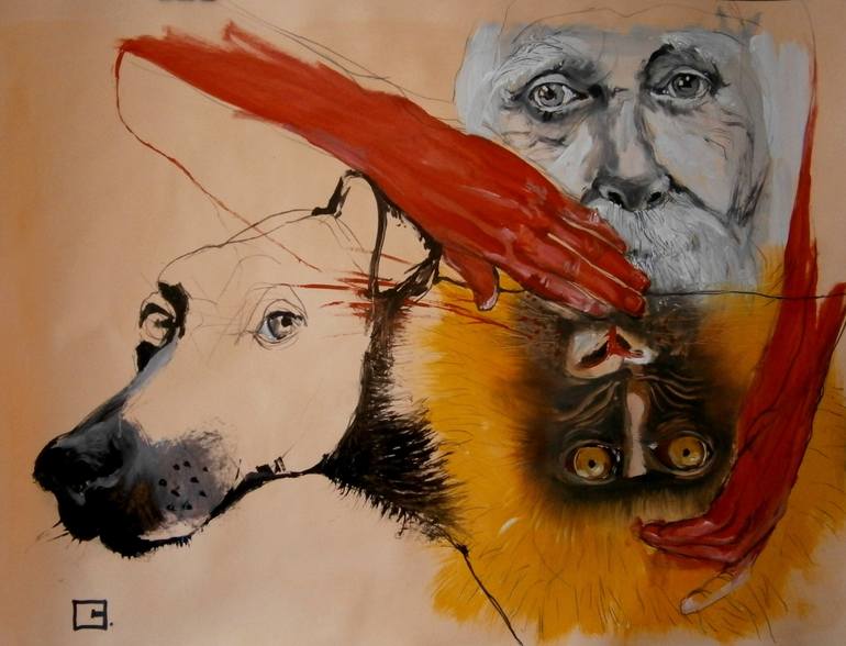 Original Figurative Animal Painting by Olga Gál