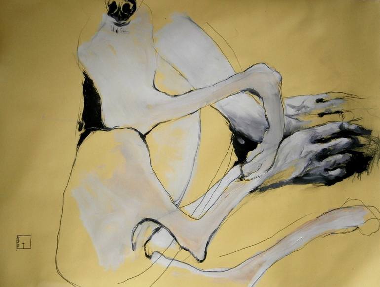 Original Expressionism Animal Painting by Olga Gál