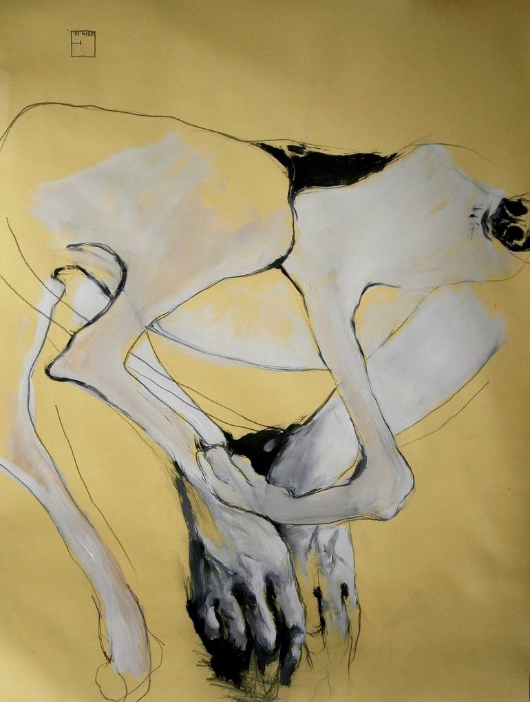 Original Expressionism Animal Painting by Olga Gál