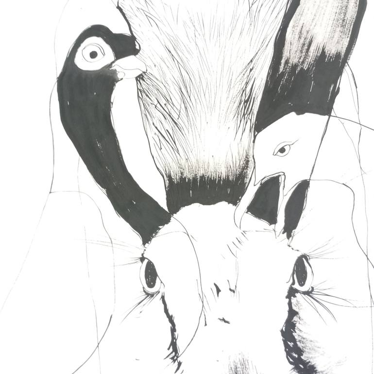 Original Animal Drawing by Olga Gál