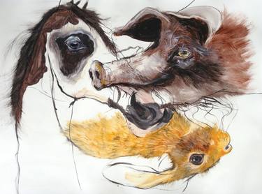 Original Modern Horse Paintings by Olga Gál