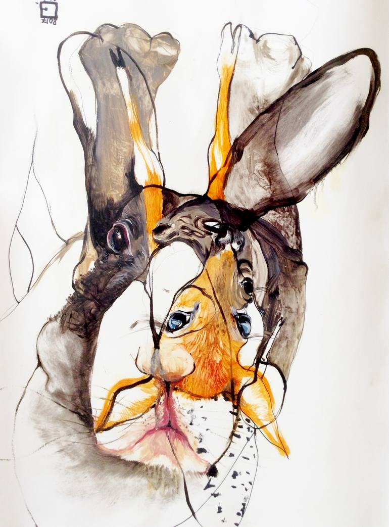 Original Animal Painting by Olga Gál