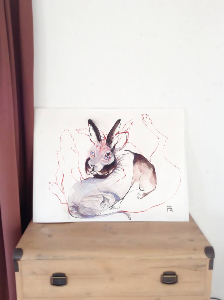 Original Animal Painting by Olga Gál