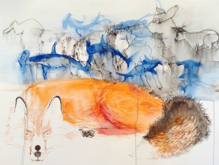 Original Animal Drawing by Olga Gál