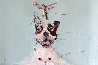 Original Pop Art Animal Paintings by Olga Gál