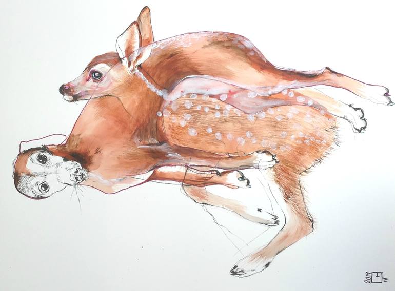 Original Animal Drawing by Olga Gál