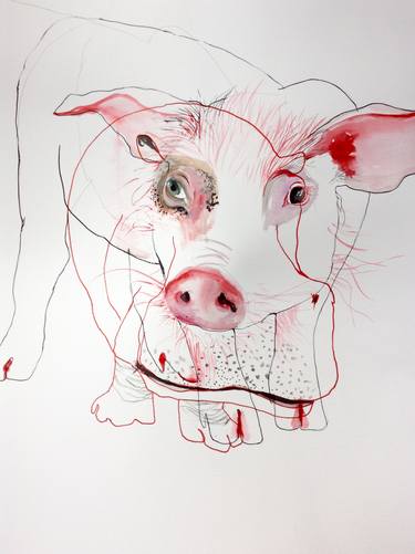 Original Pop Art Animal Drawings by Olga Gál