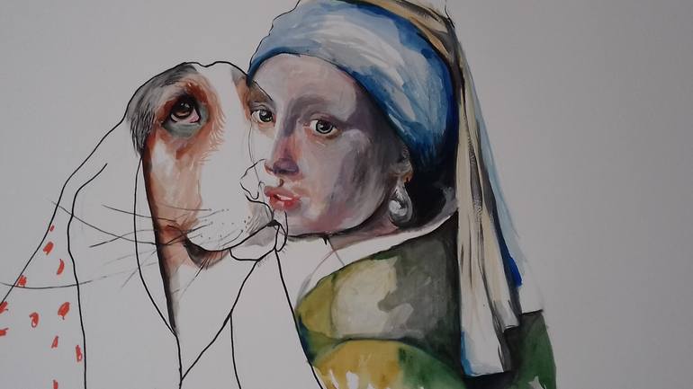 Original Conceptual People Painting by Olga Gál