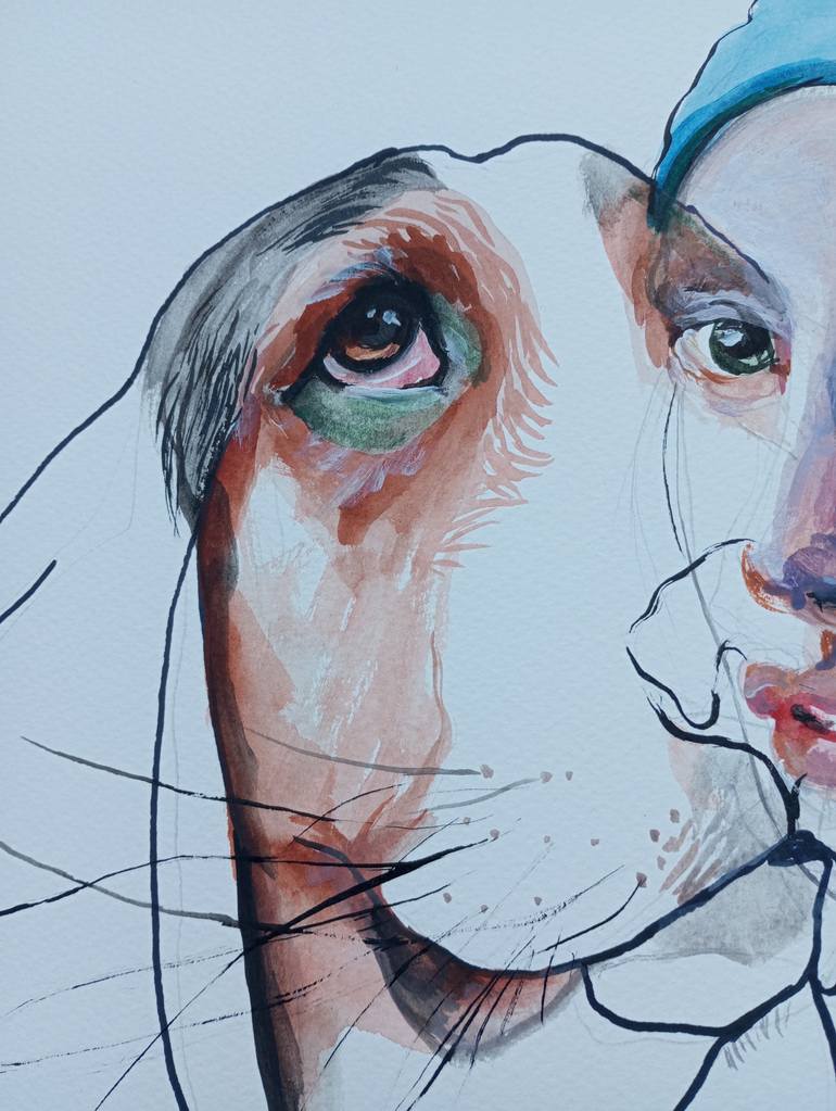 Original Conceptual People Painting by Olga Gál