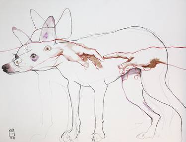 Original Surrealism Animal Drawings by Olga Gál