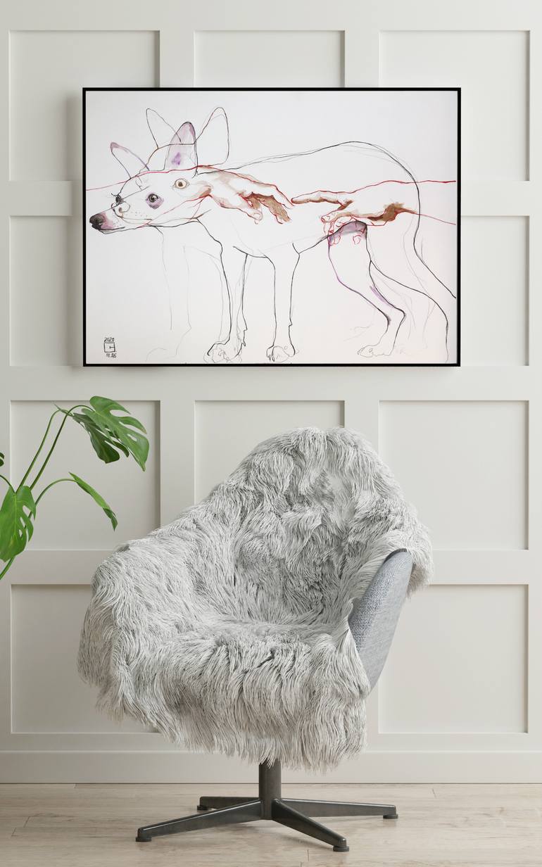 Original Conceptual Animal Drawing by Olga Gál